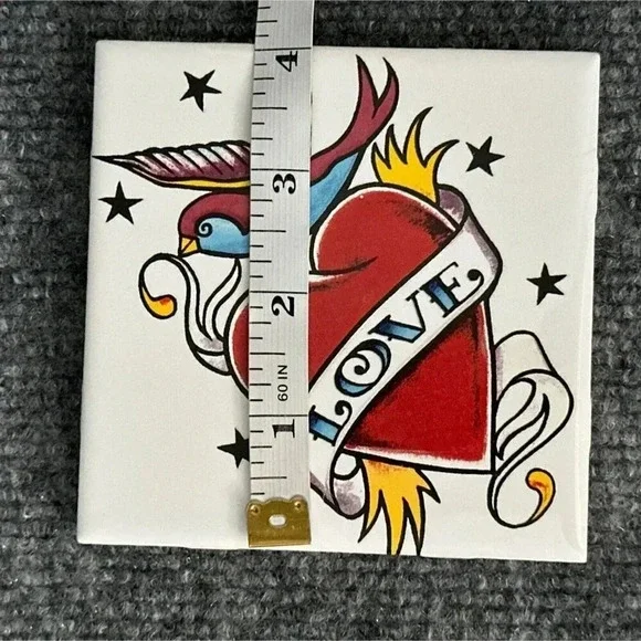 Jacqueline Thompson Ceramics Decorative Tiles Tattoo Art Retro Home Decor - Picture 8 of 9